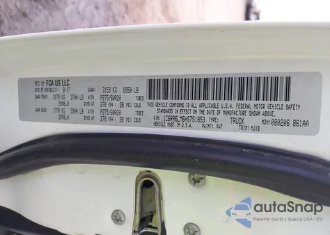 2017 Ram 1500 Big Horn 4X2 5'7 Box from USA, damaged, VIN 1C6RR6LM6HS751853